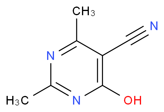 4-hydroxy-2,6-dimethylpyrimidine-5-carbonitrile_分子结构_CAS_128199-32-6