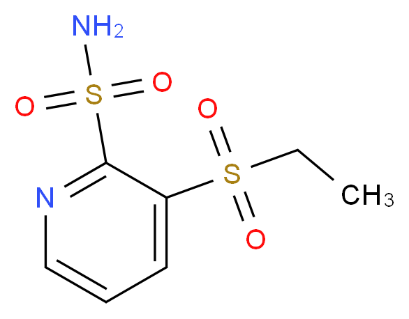 3-(Ethylsulfonyl)pyridine-2-sulfonaMide_分子结构_CAS_117671-01-9)