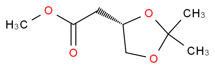 methyl 2-[(4S)-2,2-dimethyl-1,3-dioxolan-4-yl]acetate_分子结构_CAS_95422-24-5