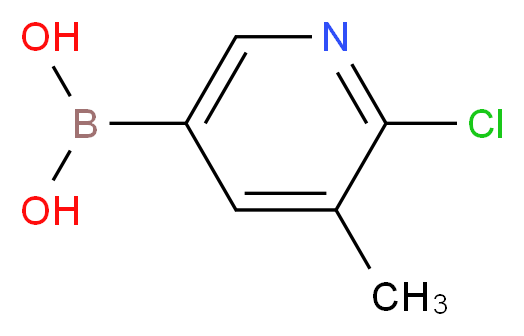 (6-chloro-5-methylpyridin-3-yl)boronic acid_分子结构_CAS_1003043-40-0
