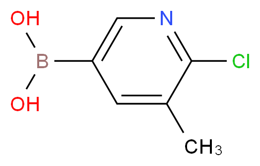 2-Chloro-3-methylpyridine-5-boronic acid_分子结构_CAS_1003043-40-0)