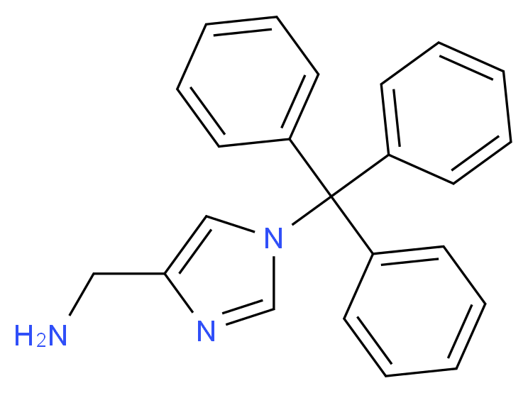 [1-(triphenylmethyl)-1H-imidazol-4-yl]methanamine_分子结构_CAS_340179-89-7