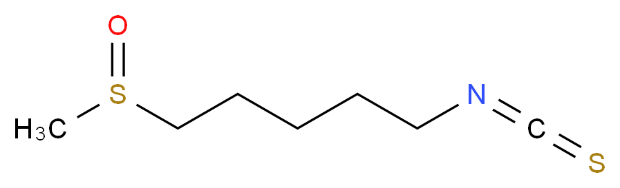 1-isothiocyanato-5-methanesulfinylpentane_分子结构_CAS_646-23-1