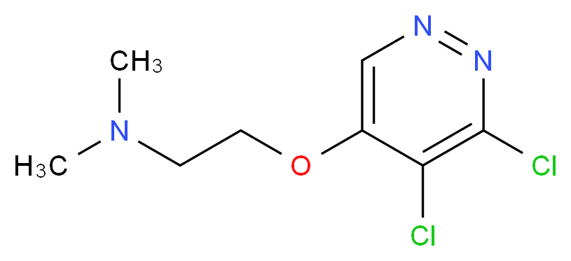 2-((5,6-Dichloropyridazin-4-yl)oxy)-N,N-diMethylethanaMine_分子结构_CAS_1346698-29-0)