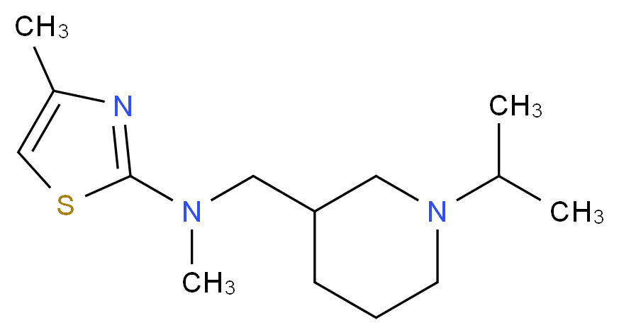 N-[(1-isopropylpiperidin-3-yl)methyl]-N,4-dimethyl-1,3-thiazol-2-amine_分子结构_CAS_)