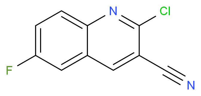 2-chloro-6-fluoroquinoline-3-carbonitrile_分子结构_CAS_948291-71-2