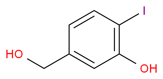 5-(hydroxymethyl)-2-iodophenol_分子结构_CAS_773869-57-1