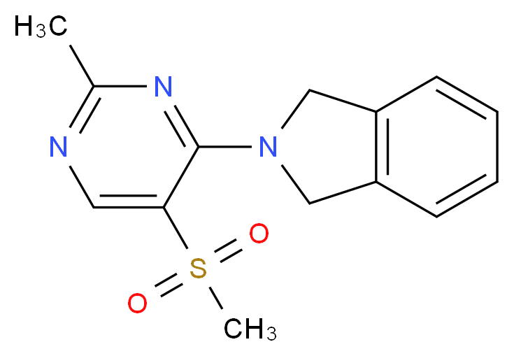 2-[2-methyl-5-(methylsulfonyl)pyrimidin-4-yl]isoindoline_分子结构_CAS_)