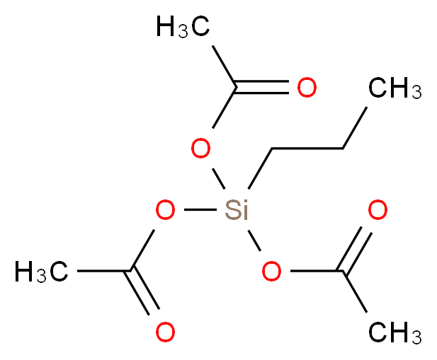 n-Propyltriacetoxysilane_分子结构_CAS_17865-07-5)