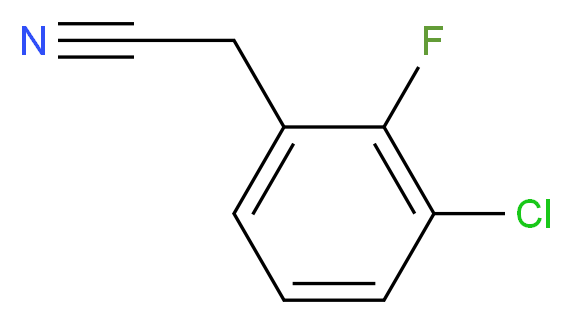 3-Chloro-2-fluorobenzyl cyanide_分子结构_CAS_261762-98-5)