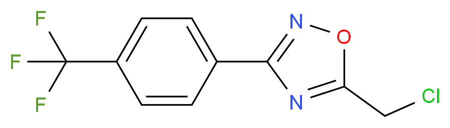 5-(chloromethyl)-3-[4-(trifluoromethyl)phenyl]-1,2,4-oxadiazole_分子结构_CAS_435303-34-7)