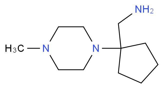 1-[1-(4-methyl-1-piperazinyl)cyclopentyl]methanamine_分子结构_CAS_959240-31-4)