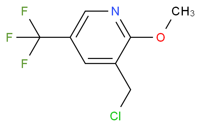 3-CHLOROMETHYL-2-METHOXY-5-(TRIFLUOROMETHYL)PYRIDINE_分子结构_CAS_944904-67-0)