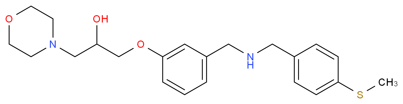 1-[3-({[4-(methylthio)benzyl]amino}methyl)phenoxy]-3-(4-morpholinyl)-2-propanol_分子结构_CAS_)