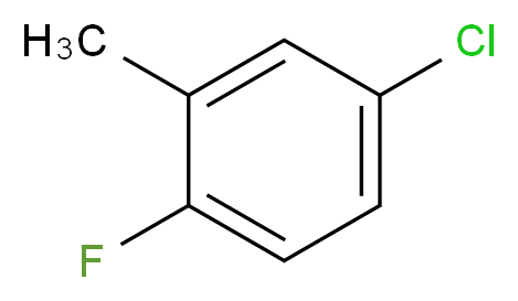 4-chloro-1-fluoro-2-methylbenzene_分子结构_CAS_452-66-4