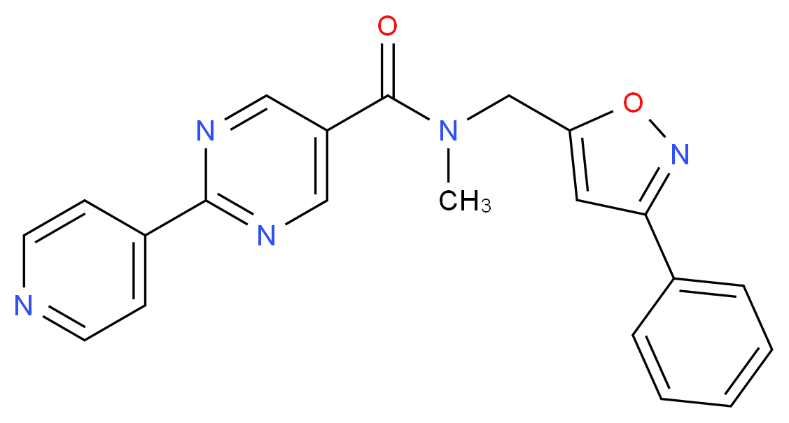 N-methyl-N-[(3-phenyl-5-isoxazolyl)methyl]-2-(4-pyridinyl)-5-pyrimidinecarboxamide_分子结构_CAS_)