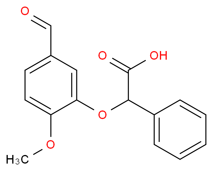 2-(5-formyl-2-methoxyphenoxy)-2-phenylacetic acid_分子结构_CAS_885949-43-9