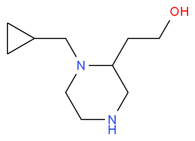 2-[1-(cyclopropylmethyl)piperazin-2-yl]ethanol_分子结构_CAS_1049750-09-5)