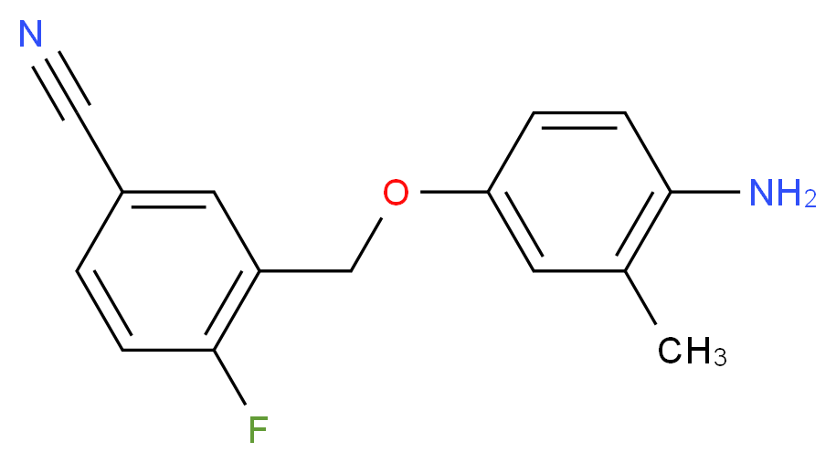 3-(4-amino-3-methylphenoxymethyl)-4-fluorobenzonitrile_分子结构_CAS_)