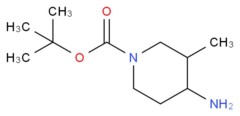 1-Boc-4-Amino-3-methylpiperidine_分子结构_CAS_900642-17-3)