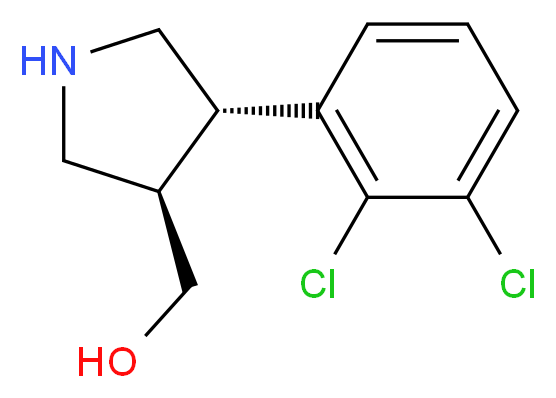((3R,4S)-4-(2,3-dichlorophenyl)pyrrolidin-3-yl)methanol_分子结构_CAS_)