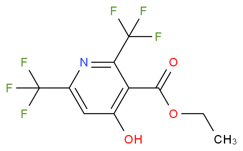 ethyl 4-hydroxy-2,6-bis(trifluoromethyl)nicotinate_分子结构_CAS_104231-88-1)