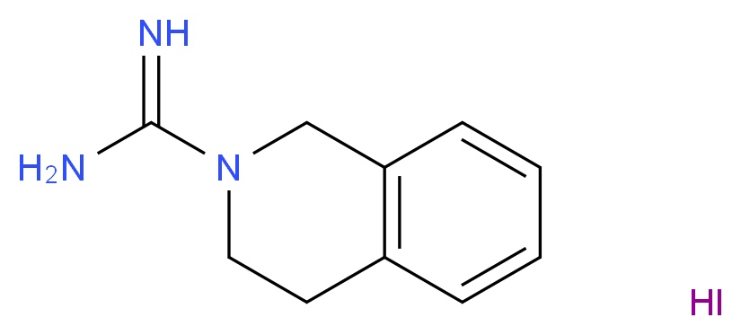 3,4-二氢-1H-异喹啉-2-碳脒氢碘酸盐_分子结构_CAS_)