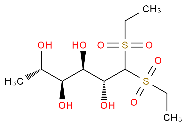 L-Rhamnose Bis(ethylsulfone)_分子结构_CAS_54253-49-5)