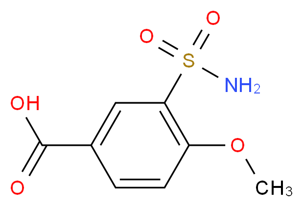 4-Methoxy-3-sulfamoyl-benzoic acid_分子结构_CAS_20532-06-3)