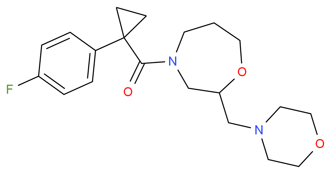 4-{[1-(4-fluorophenyl)cyclopropyl]carbonyl}-2-(4-morpholinylmethyl)-1,4-oxazepane_分子结构_CAS_)