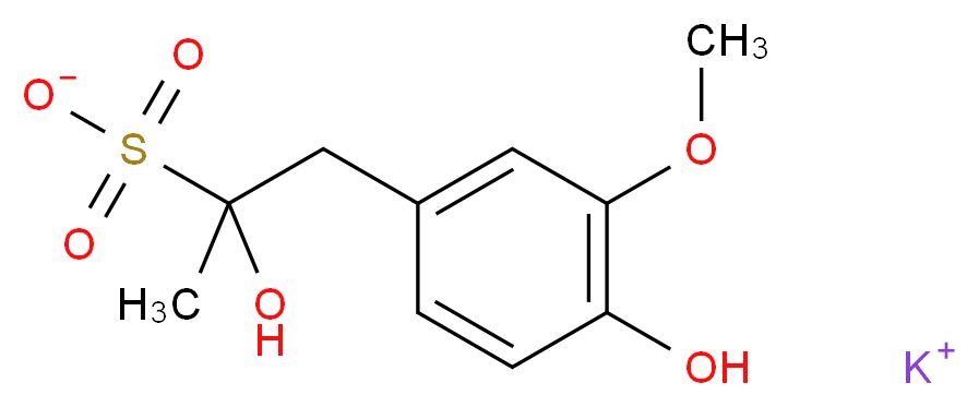 potassium 2-hydroxy-1-(4-hydroxy-3-methoxyphenyl)propane-2-sulfonate_分子结构_CAS_1316753-66-8