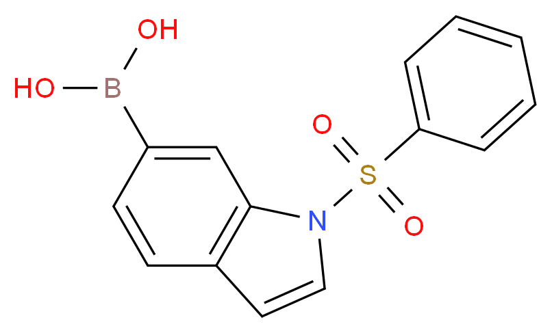 1-PHENYLSULFONYLINDOLE-6-BORONIC ACID_分子结构_CAS_480438-52-6)