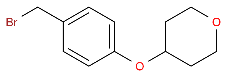 4-[4-(bromomethyl)phenoxy]oxane_分子结构_CAS_906352-72-5