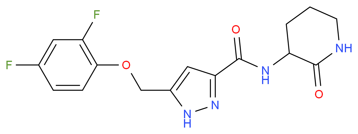5-[(2,4-difluorophenoxy)methyl]-N-(2-oxopiperidin-3-yl)-1H-pyrazole-3-carboxamide_分子结构_CAS_)