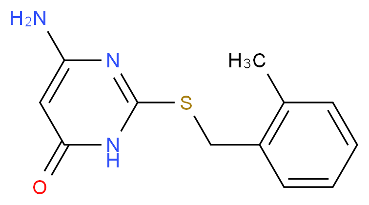 6-amino-2-[(2-methylbenzyl)thio]-4(3H)-pyrimidinone_分子结构_CAS_166751-33-3)