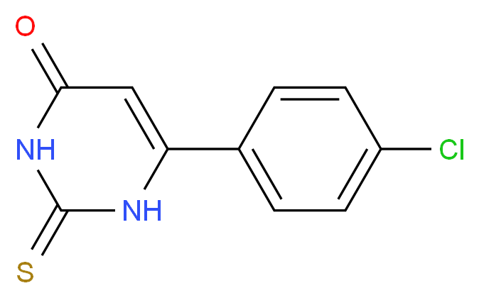 6-(4-chlorophenyl)-2-sulfanylidene-1,2,3,4-tetrahydropyrimidin-4-one_分子结构_CAS_36479-17-1