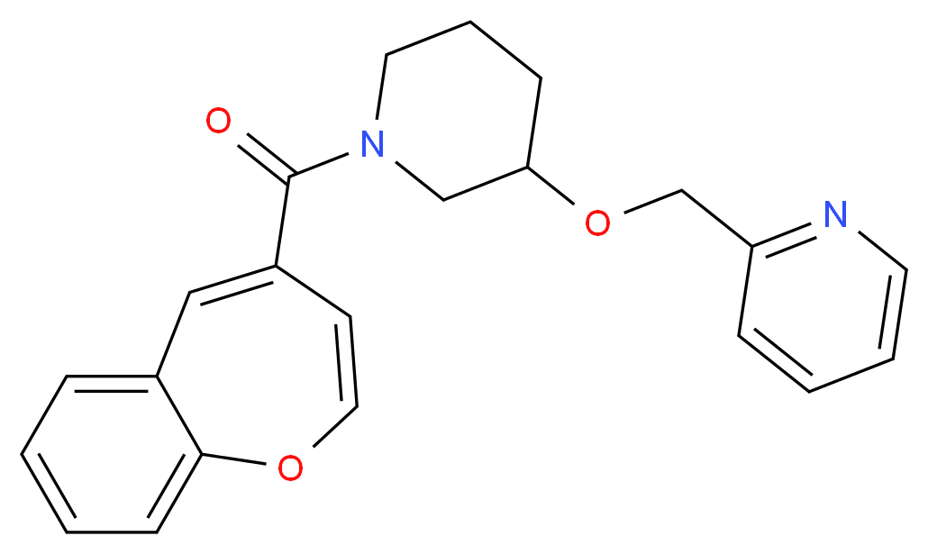 2-({[1-(1-benzoxepin-4-ylcarbonyl)-3-piperidinyl]oxy}methyl)pyridine_分子结构_CAS_)