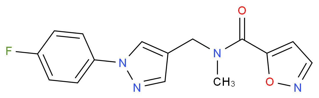 N-{[1-(4-fluorophenyl)-1H-pyrazol-4-yl]methyl}-N-methyl-5-isoxazolecarboxamide_分子结构_CAS_)