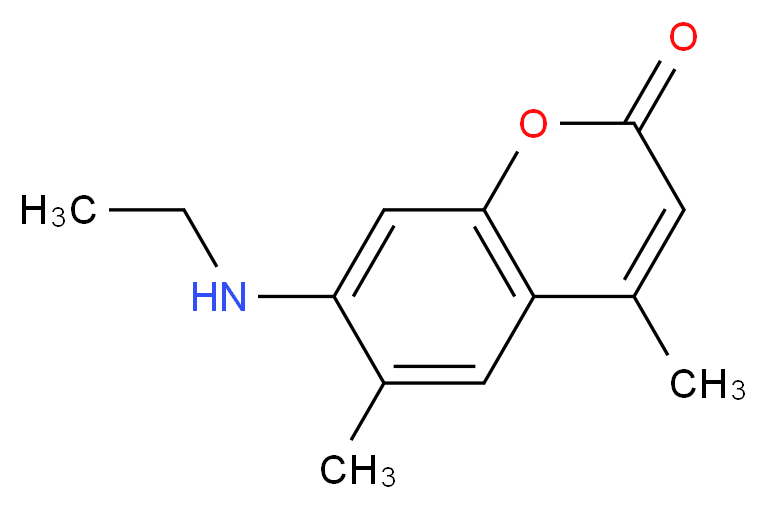 4,6-二甲基-7-(乙基氨基)香豆素_分子结构_CAS_26078-25-1)