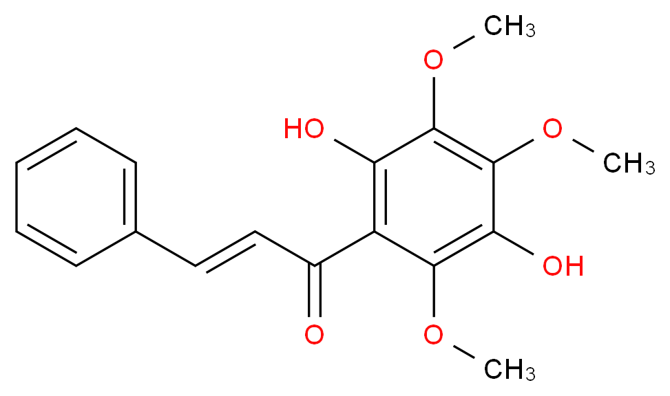(2E)-1-(2,5-dihydroxy-3,4,6-trimethoxyphenyl)-3-phenylprop-2-en-1-one_分子结构_CAS_521-51-7