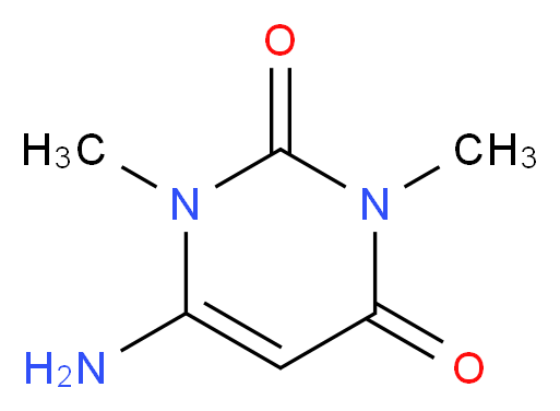 6-amino-1,3-dimethyl-1,2,3,4-tetrahydropyrimidine-2,4-dione_分子结构_CAS_6642-31-5