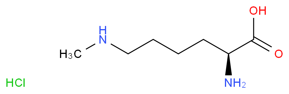 Nε-甲基-L-赖氨酸 盐酸盐_分子结构_CAS_7622-29-9)