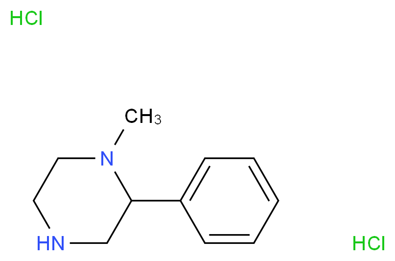 1-methyl-2-phenylpiperazine dihydrochloride_分子结构_CAS_5271-28-3