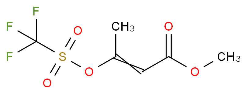 3-Trifluoromethanesulfonyloxy-but-2-enoic acid methyl ester_分子结构_CAS_133559-43-0)