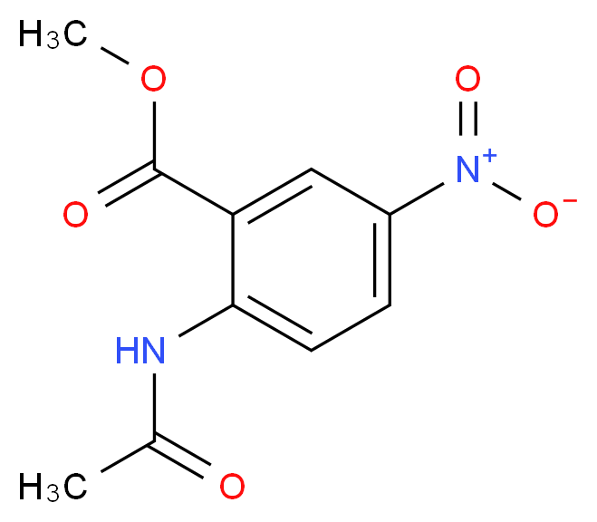 methyl 2-acetamido-5-nitrobenzoate_分子结构_CAS_5409-45-0