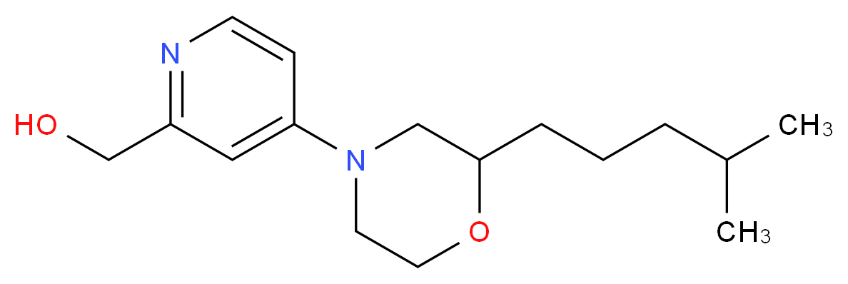 {4-[2-(4-methylpentyl)-4-morpholinyl]-2-pyridinyl}methanol_分子结构_CAS_)