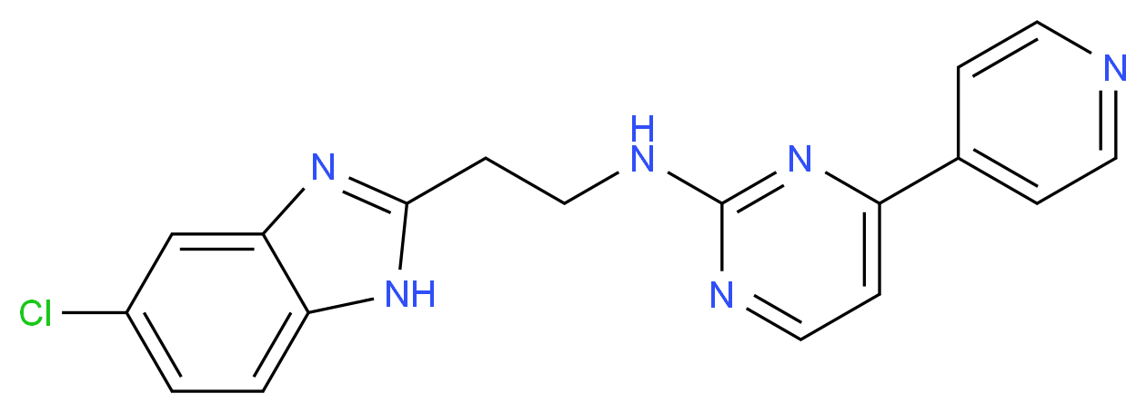 N-[2-(5-chloro-1H-benzimidazol-2-yl)ethyl]-4-(4-pyridinyl)-2-pyrimidinamine_分子结构_CAS_)
