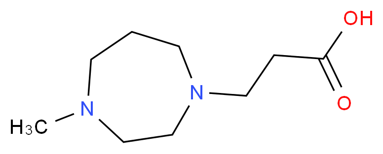 3-(4-methyl-1,4-diazepan-1-yl)propanoic acid_分子结构_CAS_915923-47-6