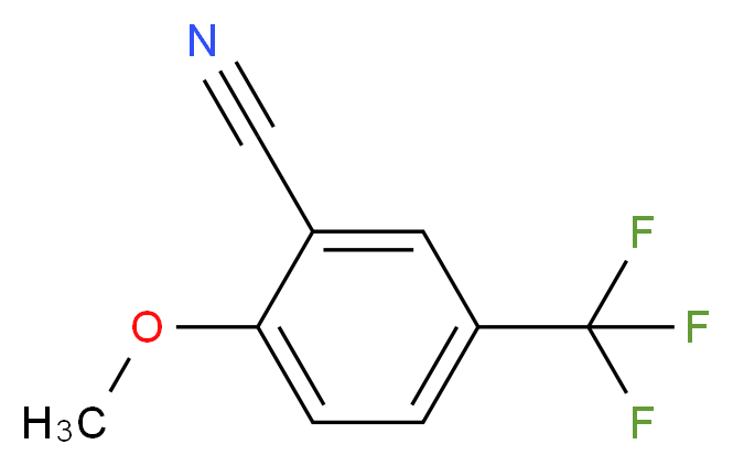 2-甲氧基-5-(三氟甲基)苯甲腈_分子结构_CAS_34636-92-5)