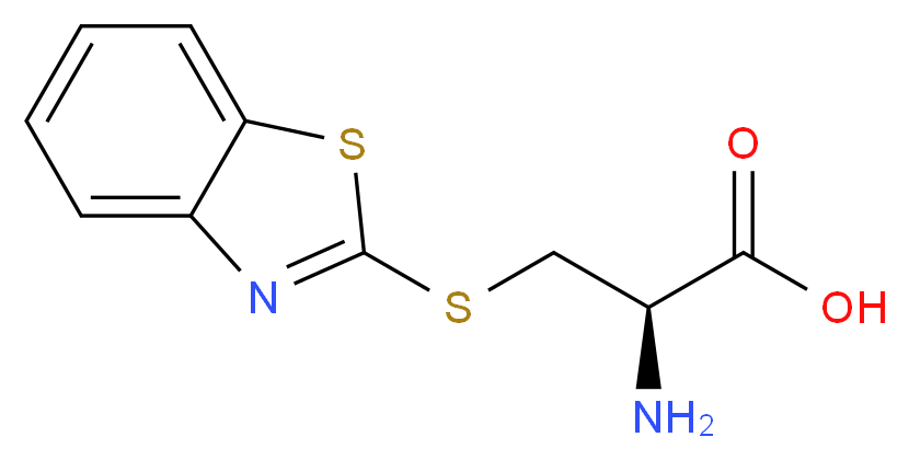 (2R)-2-amino-3-(1,3-benzothiazol-2-ylsulfanyl)propanoic acid_分子结构_CAS_399-82-6